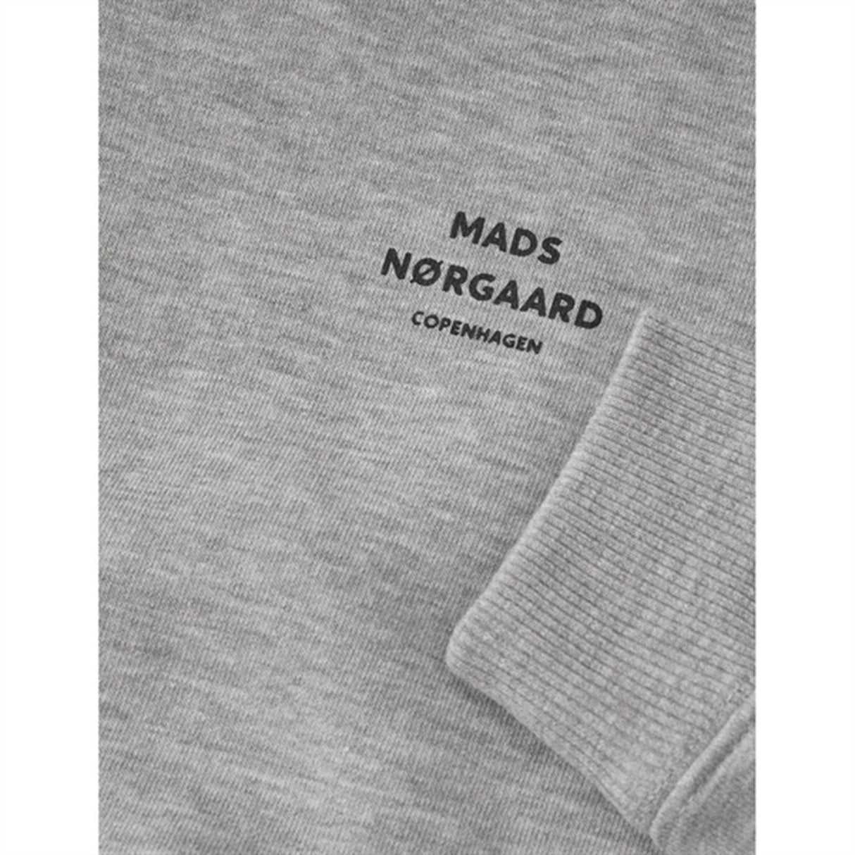 Mads Nørgaard Standard Hudini Zip Collegegenser Grey Melange 3