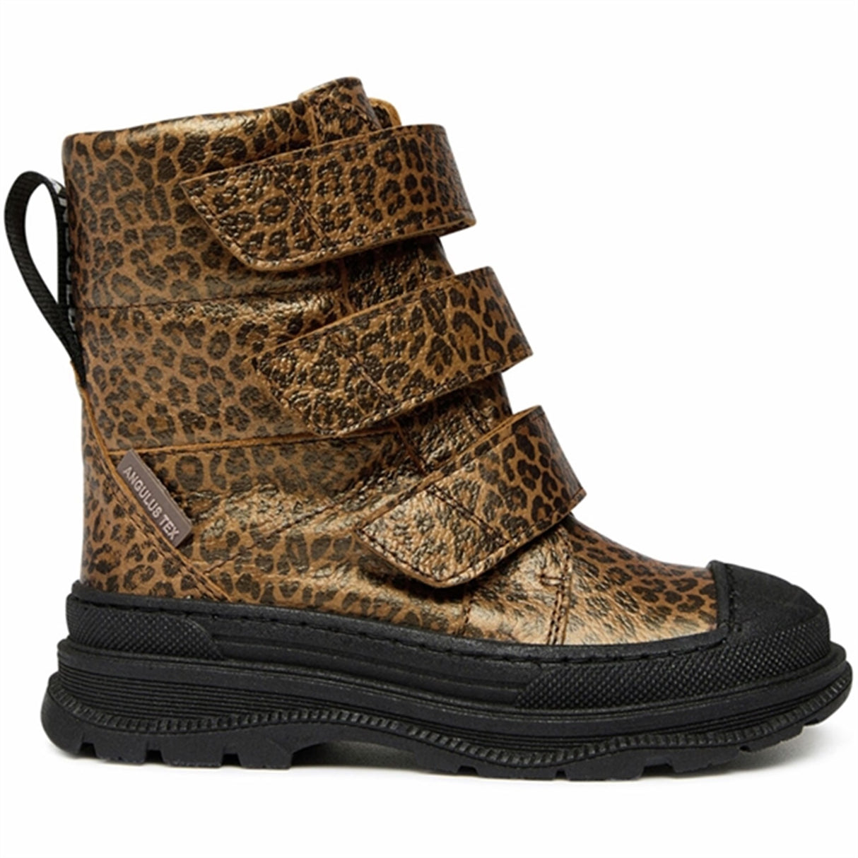 Angulus Tex-Støvle Med Borrelås Og Uldfoer Brown Leo 3