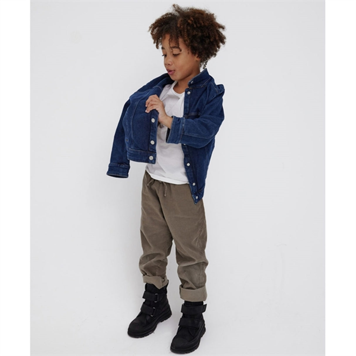 Angulus Tex-Støvle Med Borrelås Og Uldfoer Black 2