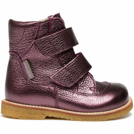 Angulus Tex-Støvle Med Borrelås Lukning Plum Shine 2