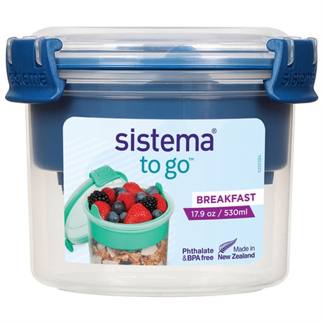 Sistema To Go Frokostbøtte 530 ml Ocean Blue