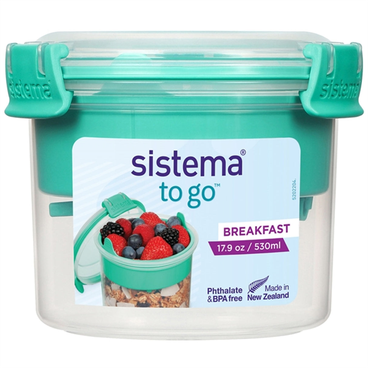 Sistema To Go Frokostbøtte 530 ml Minty Teal