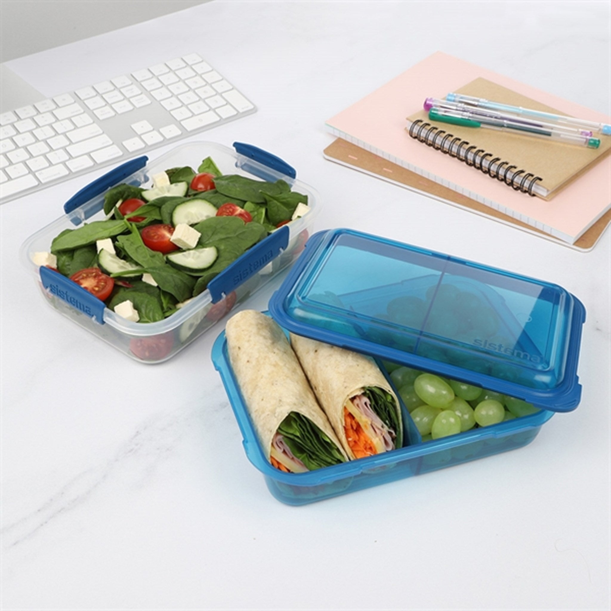 Sistema To Go Lunch Stack Rectangle Matboks 1,8 L Ocean Blue 3