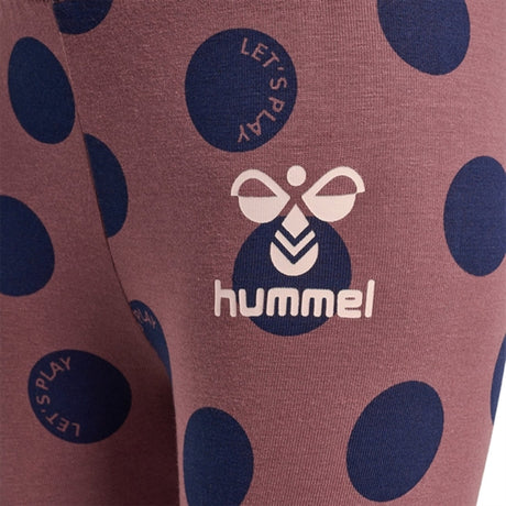 Hummel Rose Brown Dotty Leggings 2