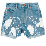 Finger In The Nose Cherryl Bleached Blue White Spots Højtaljede Shorts