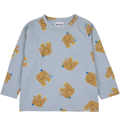 Bobo Choses Light Blue The Elephant Genser AOP