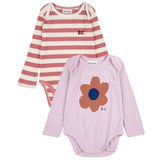 Bobo Choses Burgundy Red Maroon Stripes Body 2-pakning