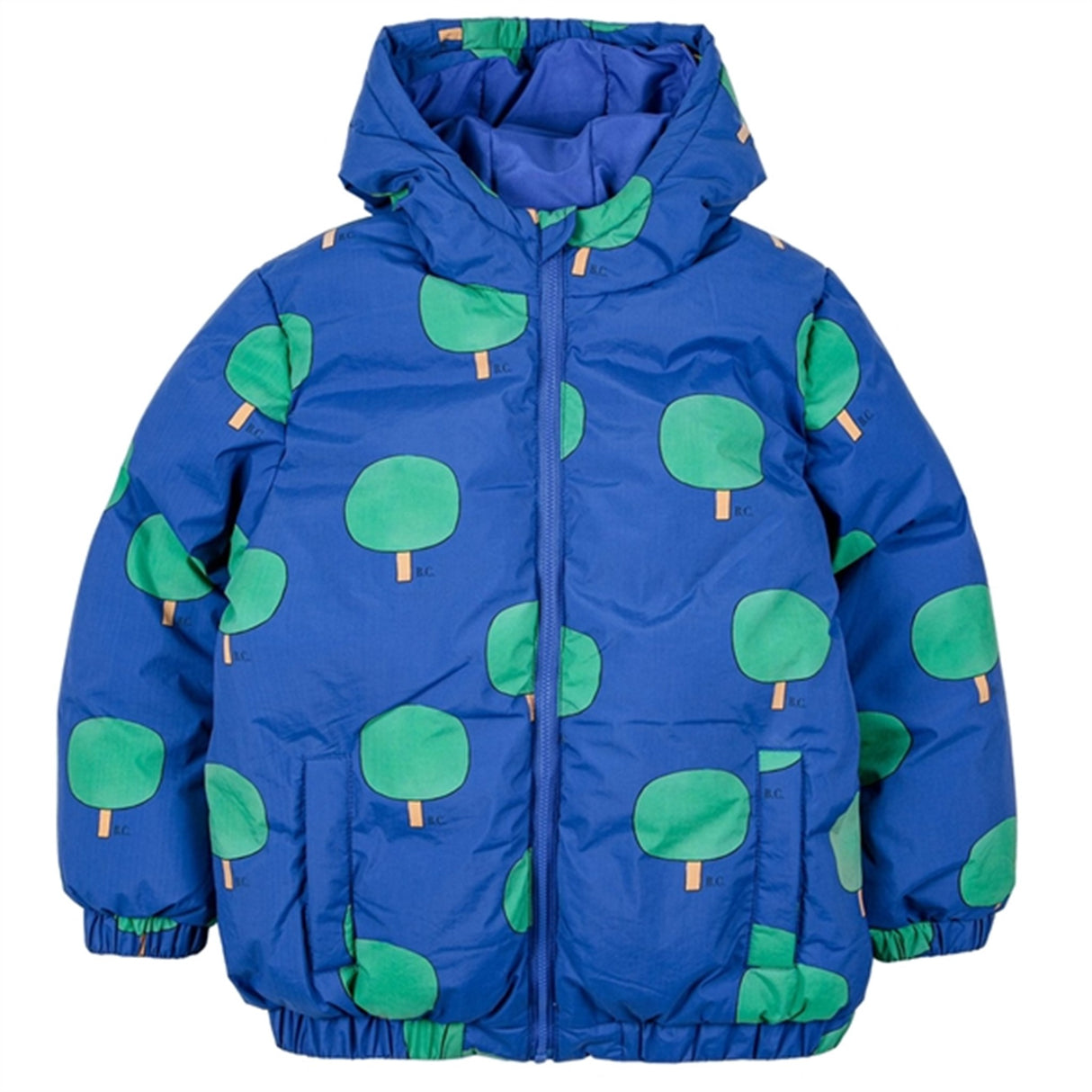 Bobo Choses Blue Green Tree Jakke AOP