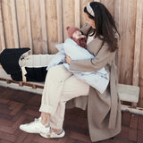 Copenhagen Colors Multifunksjonell Kalesje for Babylift Black Solid w. Creme Stripe