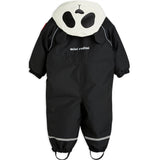 Mini Rodini Alaska Panda Baby Overall Black