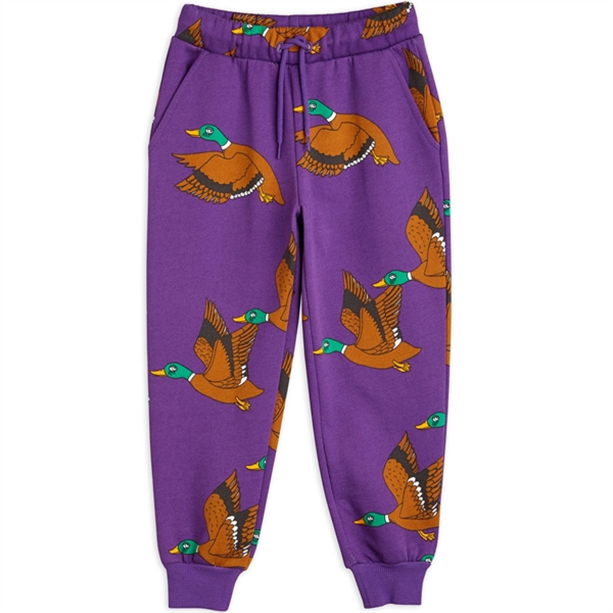 Mini Rodini Ducks Aop Sweatpants Purple