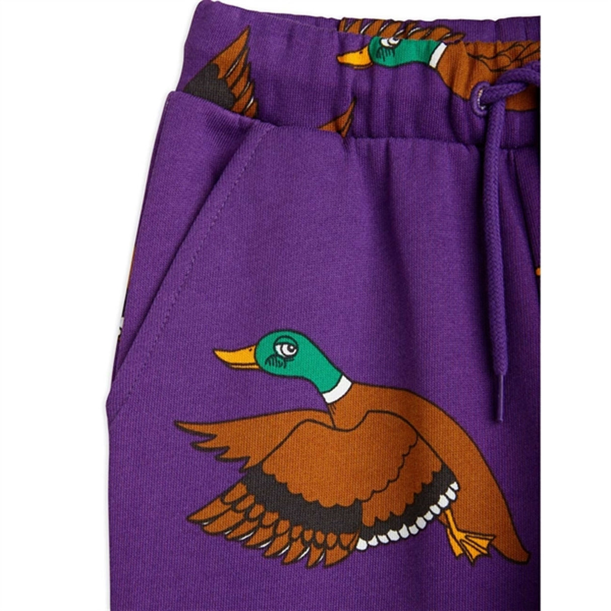 Mini Rodini Ducks Aop Sweatpants Purple