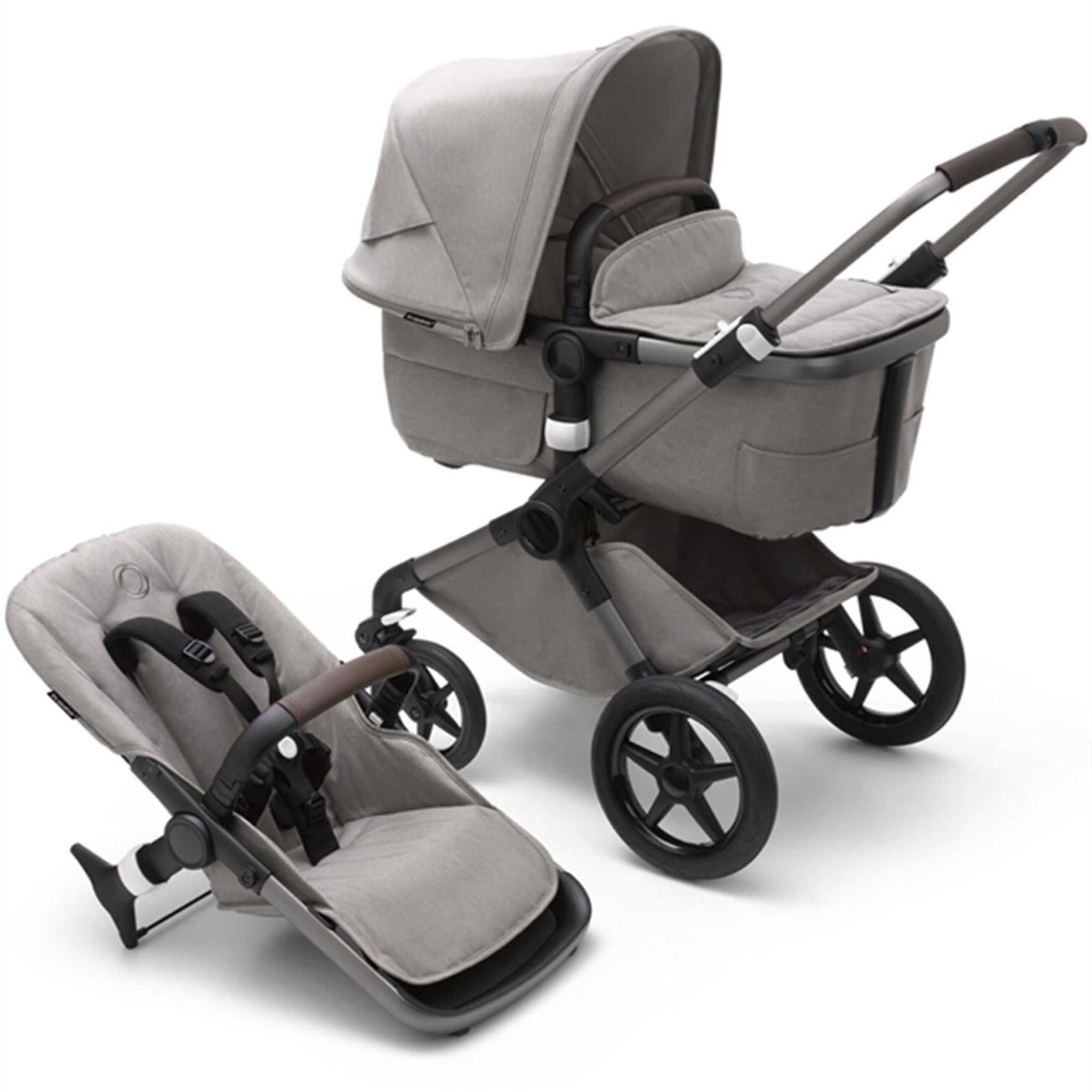 Bugaboo fox2 mineral komplett top ALU/HELLGRAU