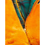 Mini Rodini Yellow Faux Fur Aviator Jacket 3