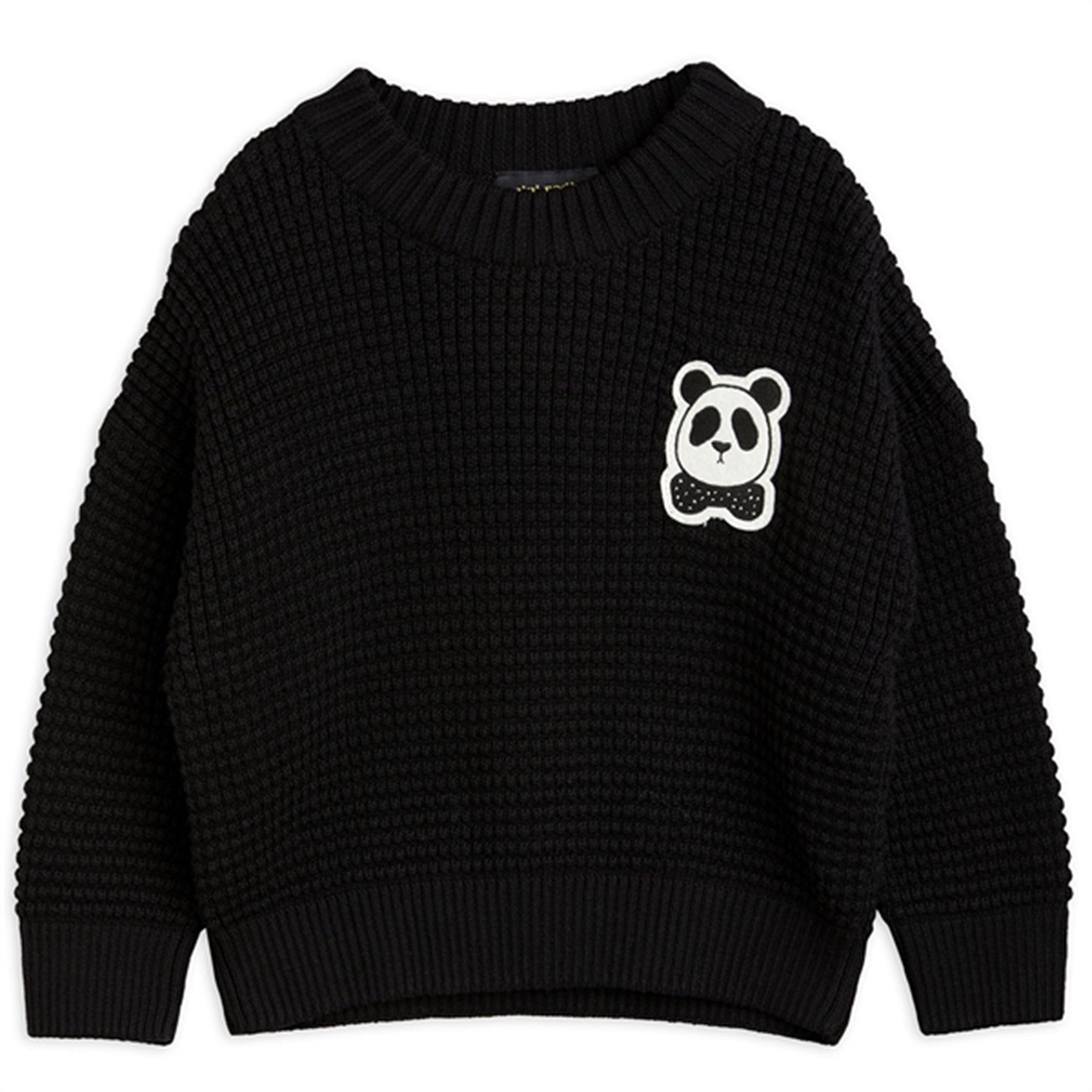 Mini Rodini Black Panda Strikk Sweater