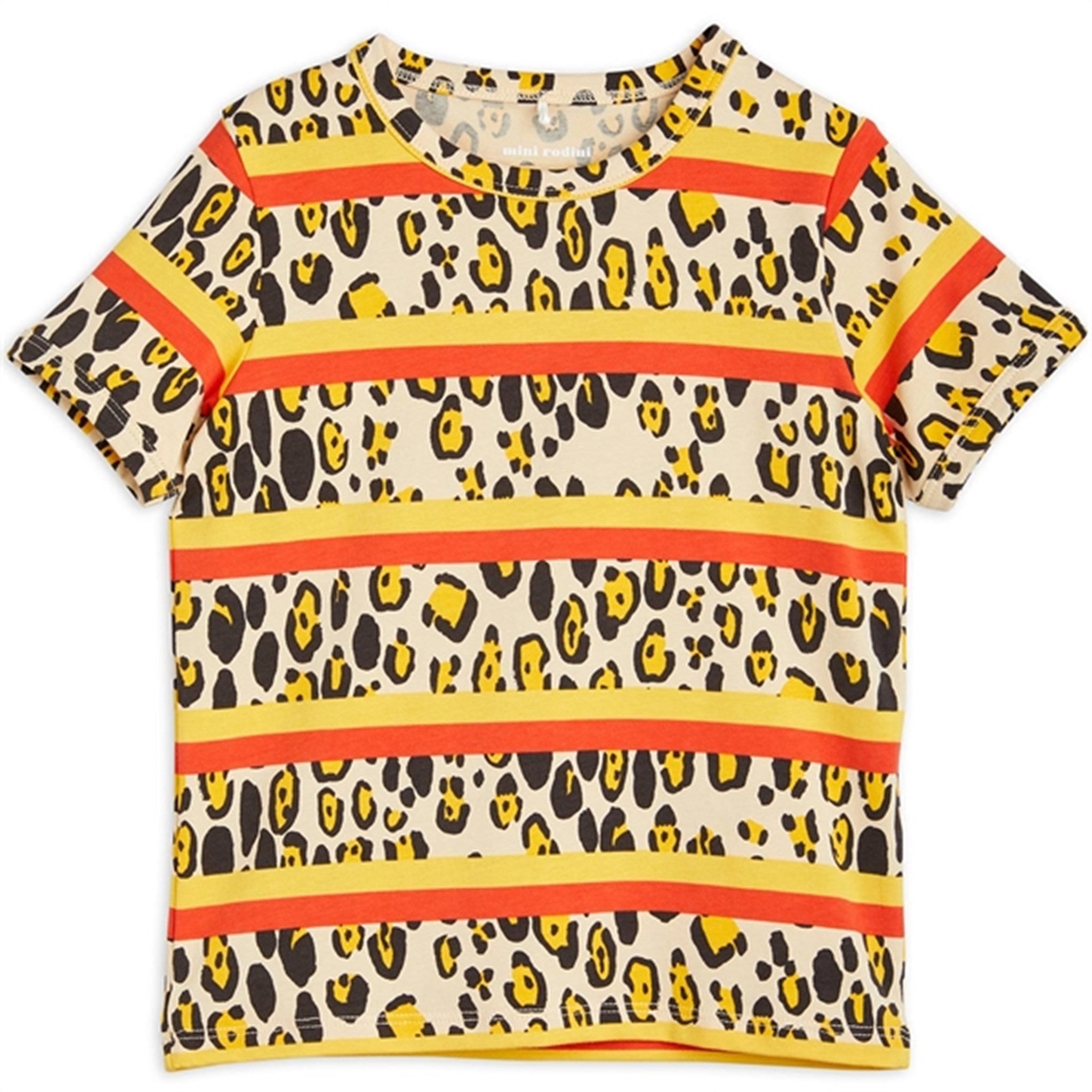 Mini Rodini Multi Leopard Stripe Aop T-Shirt