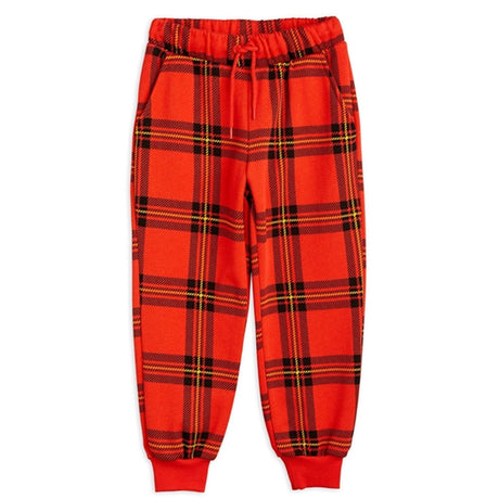 Mini Rodini Red Check Aop Sweatpants