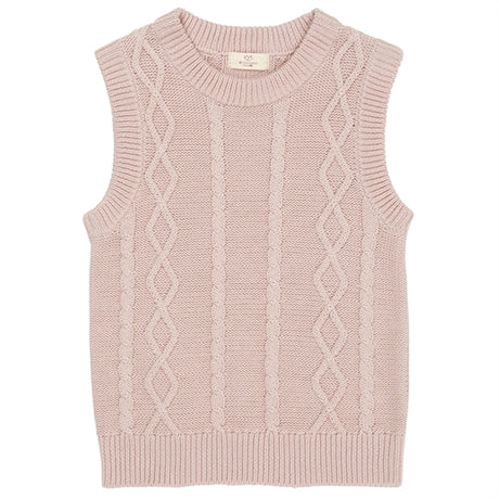 Copenhagen Colors Lb. Rosa Strikket Cable Vest