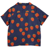 Mini Rodini Strawberries Aop Woven T-shirt Blue 2