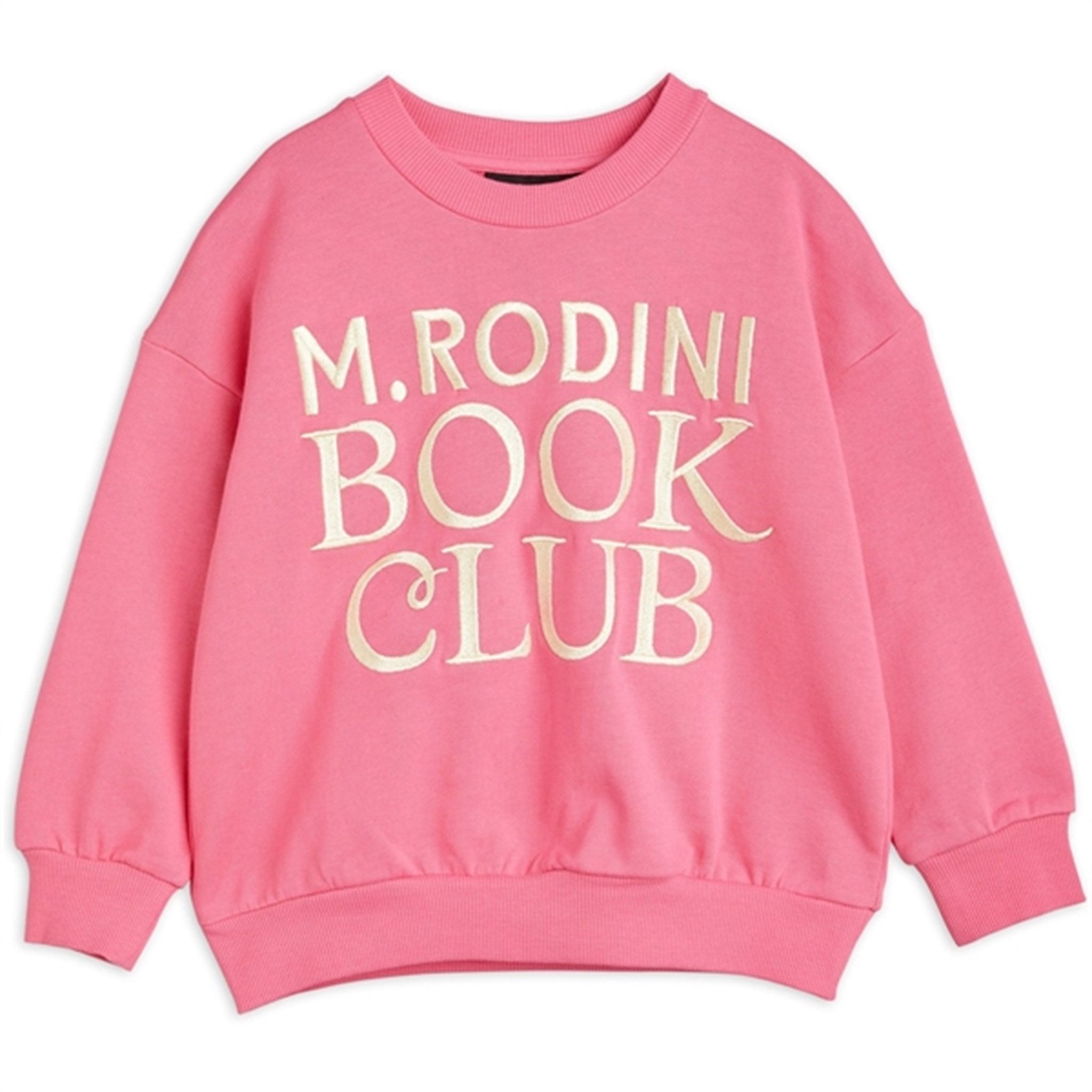 Mini Rodini Book Club Emb Collegegenser Pink