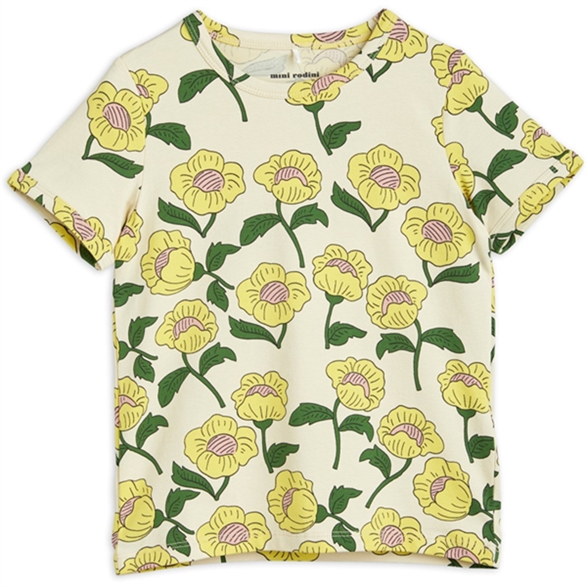Mini Rodini Flowers Aop T-shirt Yellow