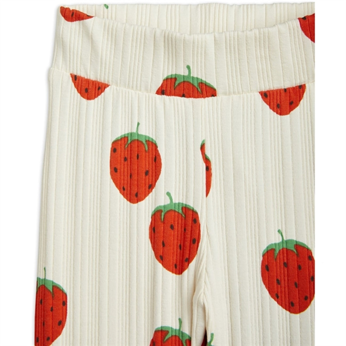 Mini Rodini Strawberries Aop Nb Leggings Offwhite 4
