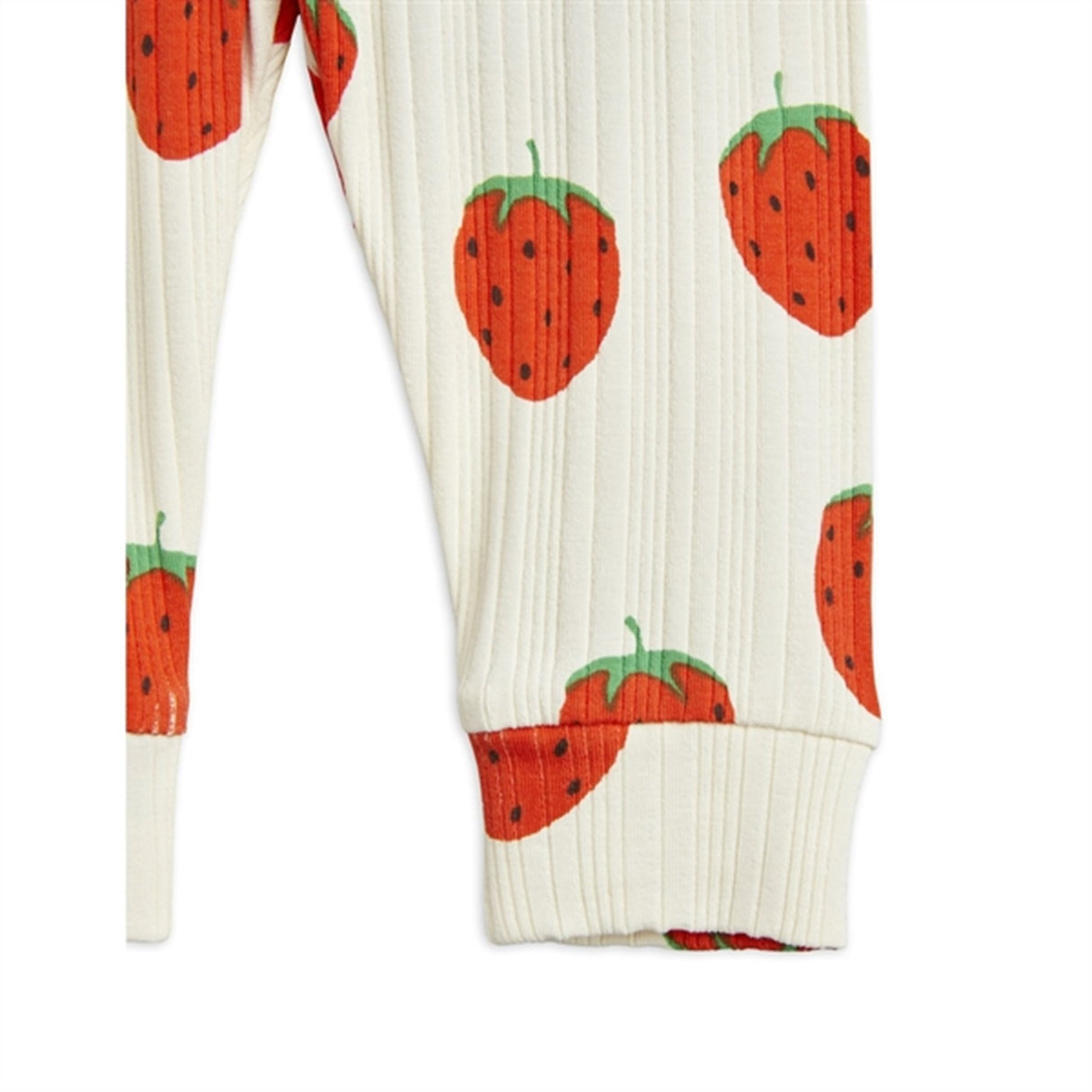 Mini Rodini Strawberries Aop Nb Leggings Offwhite 2