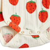Mini Rodini Strawberries Aop Wrap Body Offwhite 3