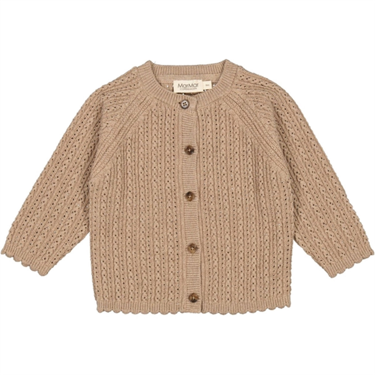 MarMar Wool Driftwood Melange Totti Strikk Cardigan