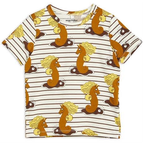 Mini Rodini Unicorn Seahorse AOP T-shirt Brown