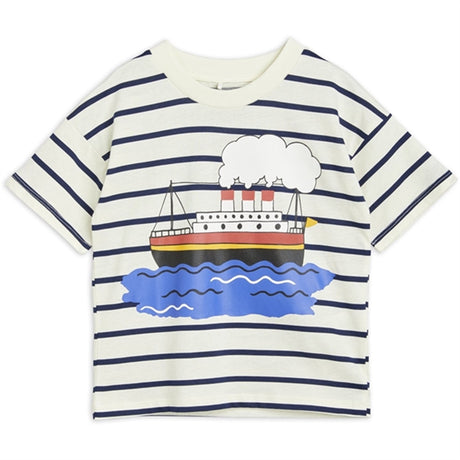 Mini Rodini Ferry Stripe T-shirt Blue