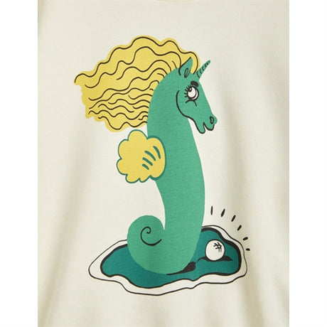 Mini Rodini Unicorn Seahorse Collegegenser Offwhite 2