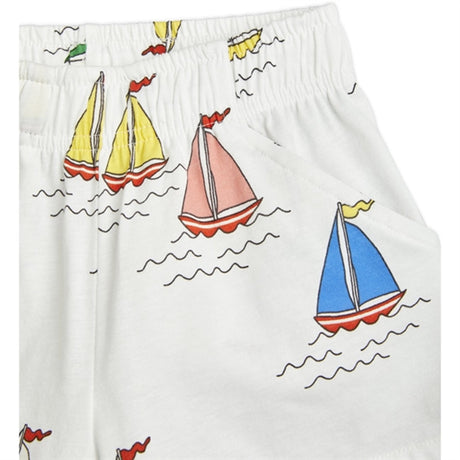 Mini Rodini Sailing Boats AOP Shorts White 2