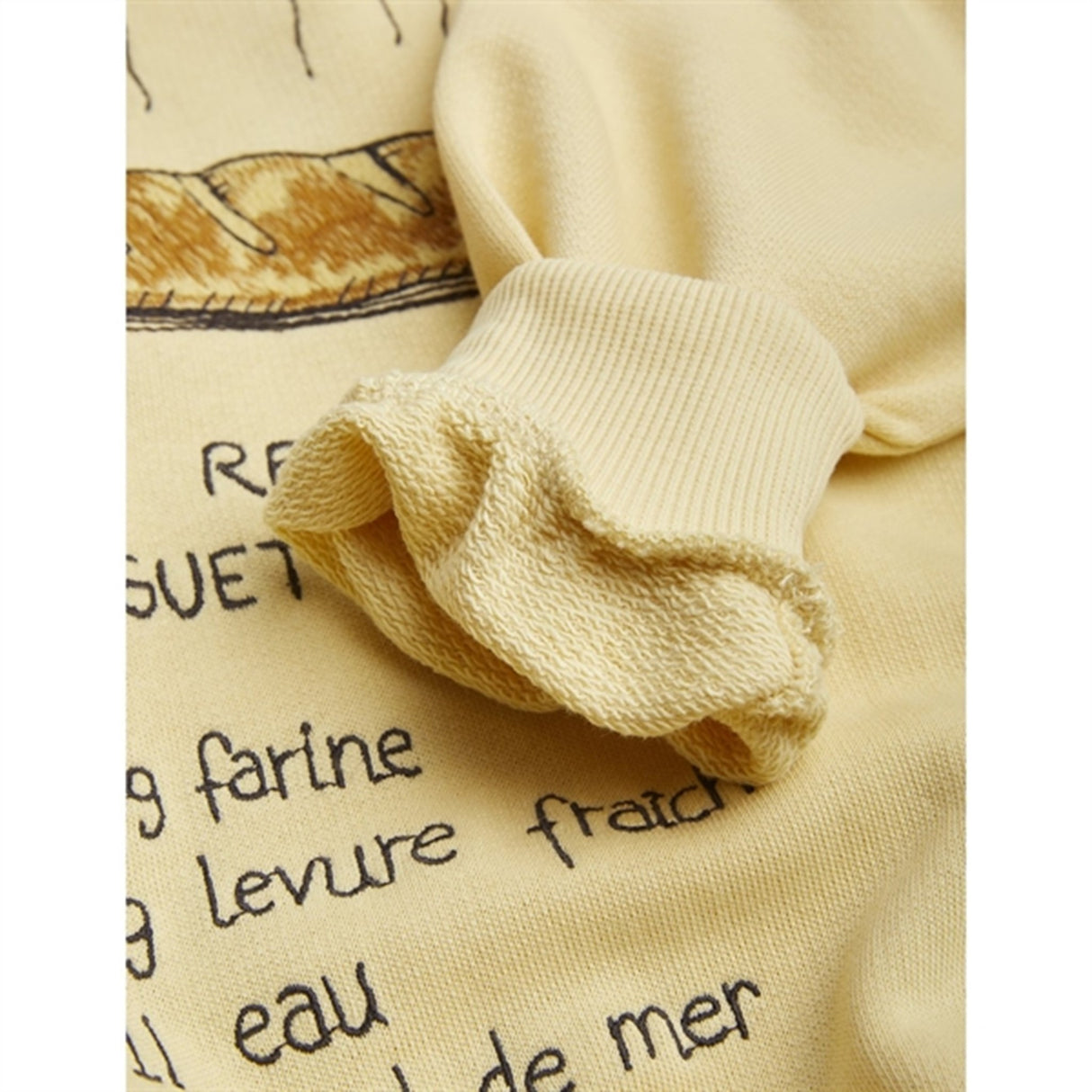 Mini Rodini Baguette Emb Collar Collegegenser Yellow 4