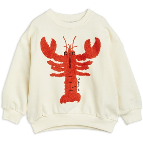 Mini Rodini Lobster Chenille Emb Collegegenser White