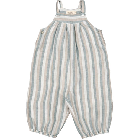 MarMar Dusty Blue Stripe Reese Bib Bukser