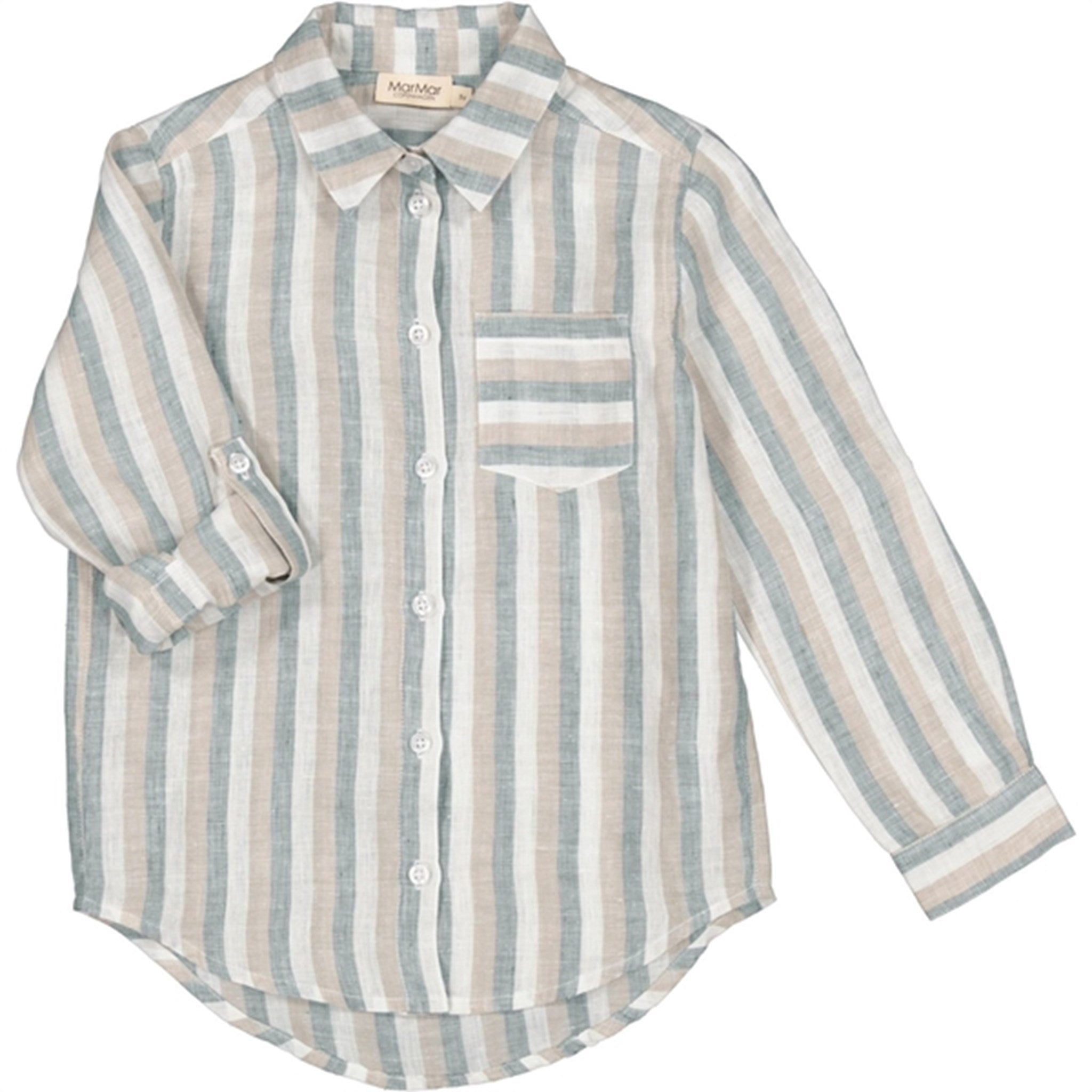 MarMar Dusty Blue Stripe Tommy Skjorte 2