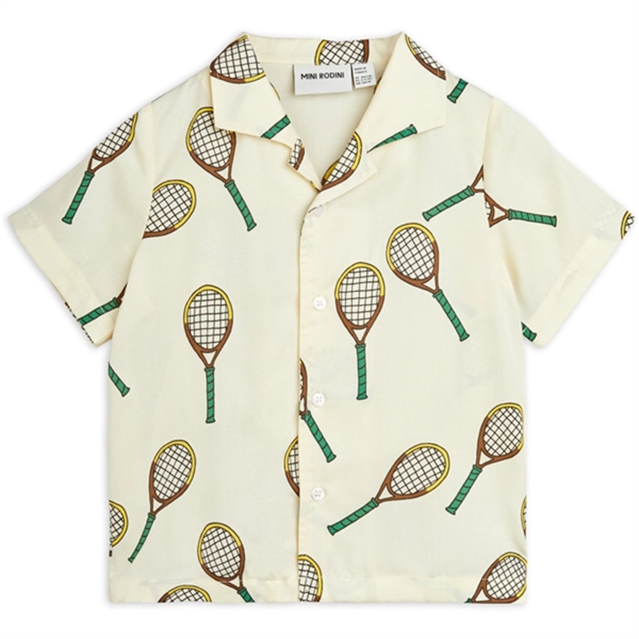 Mini Rodini Offwhite Tennis Aop Woven T-shirt