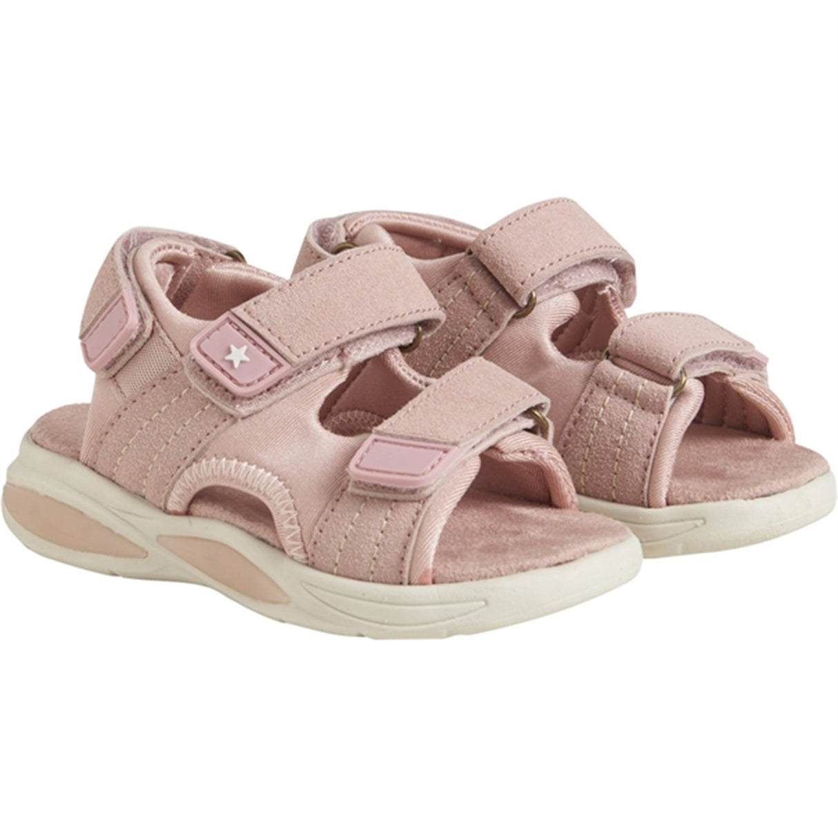 En Fant Sandal Borrelås m. Lys Misty Rose