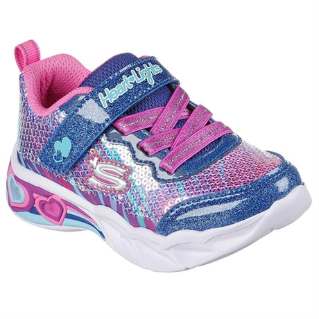 Skechers S-Lights Heart Lights Sneakers Lets Shine Navy Multicolor