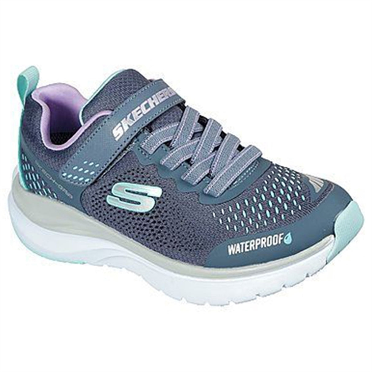 Skechers Girls Ultra Groove Hydro Mist Waterproof Grey Multicolor