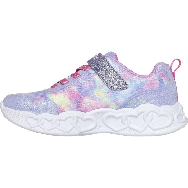Skechers Infinite Heart Lights Cloud Dye Print Sneakers Lavender Multicolor 4