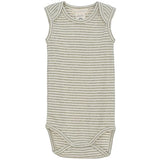 Serendipity Baby Stripe Body Tank Sage/Ecru