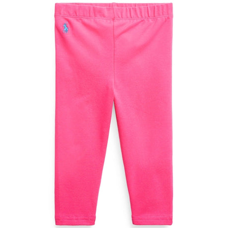 Polo Ralph Lauren Baby Girl Leggings Stretch Jersey Accent Pink / Colby Blue