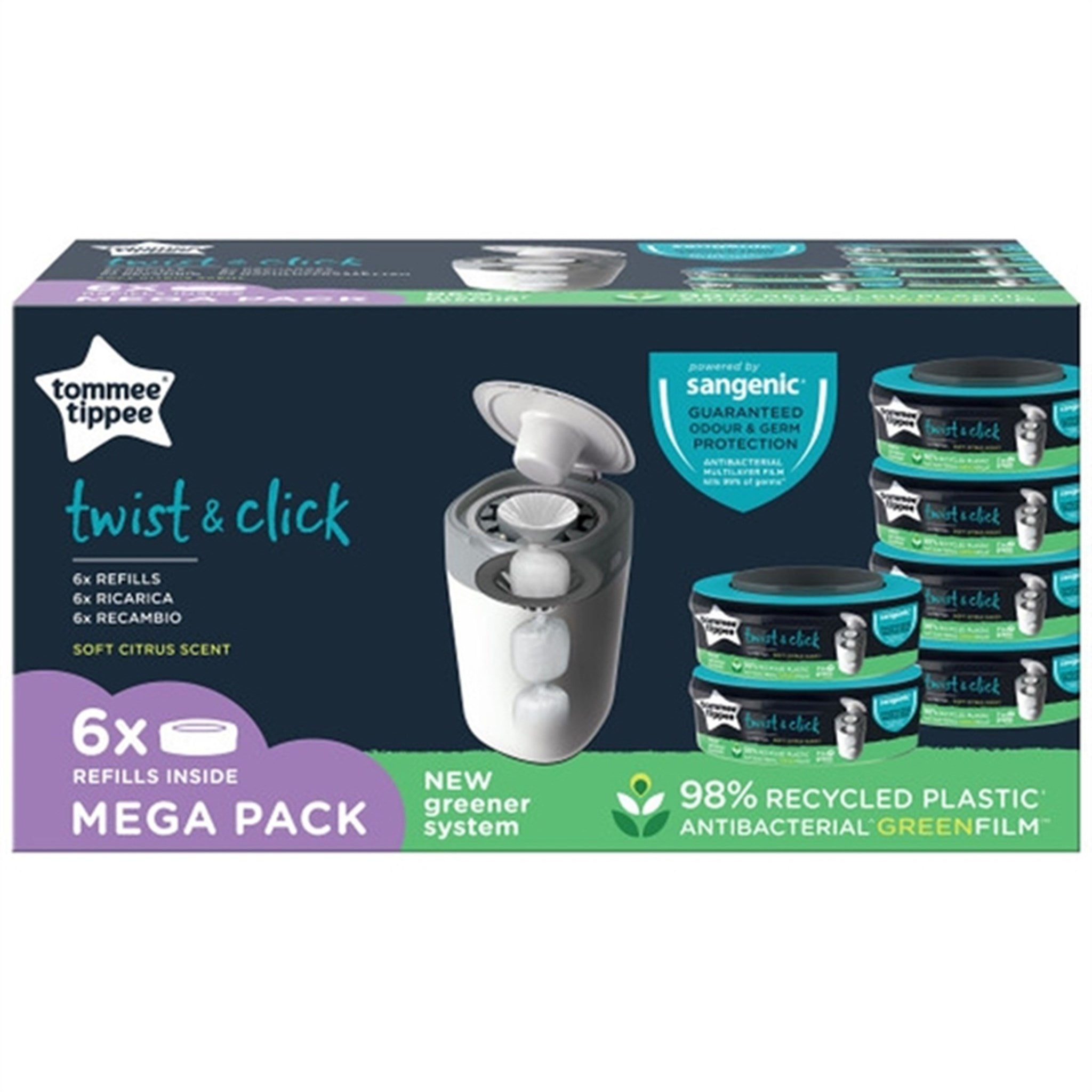Tommee Tippee Twist & Click Refill 6-Pakning