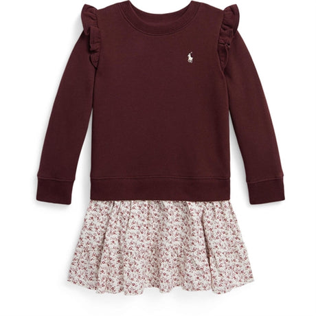 Polo Ralph Lauren Girl Frill Kjole Harvard Wine