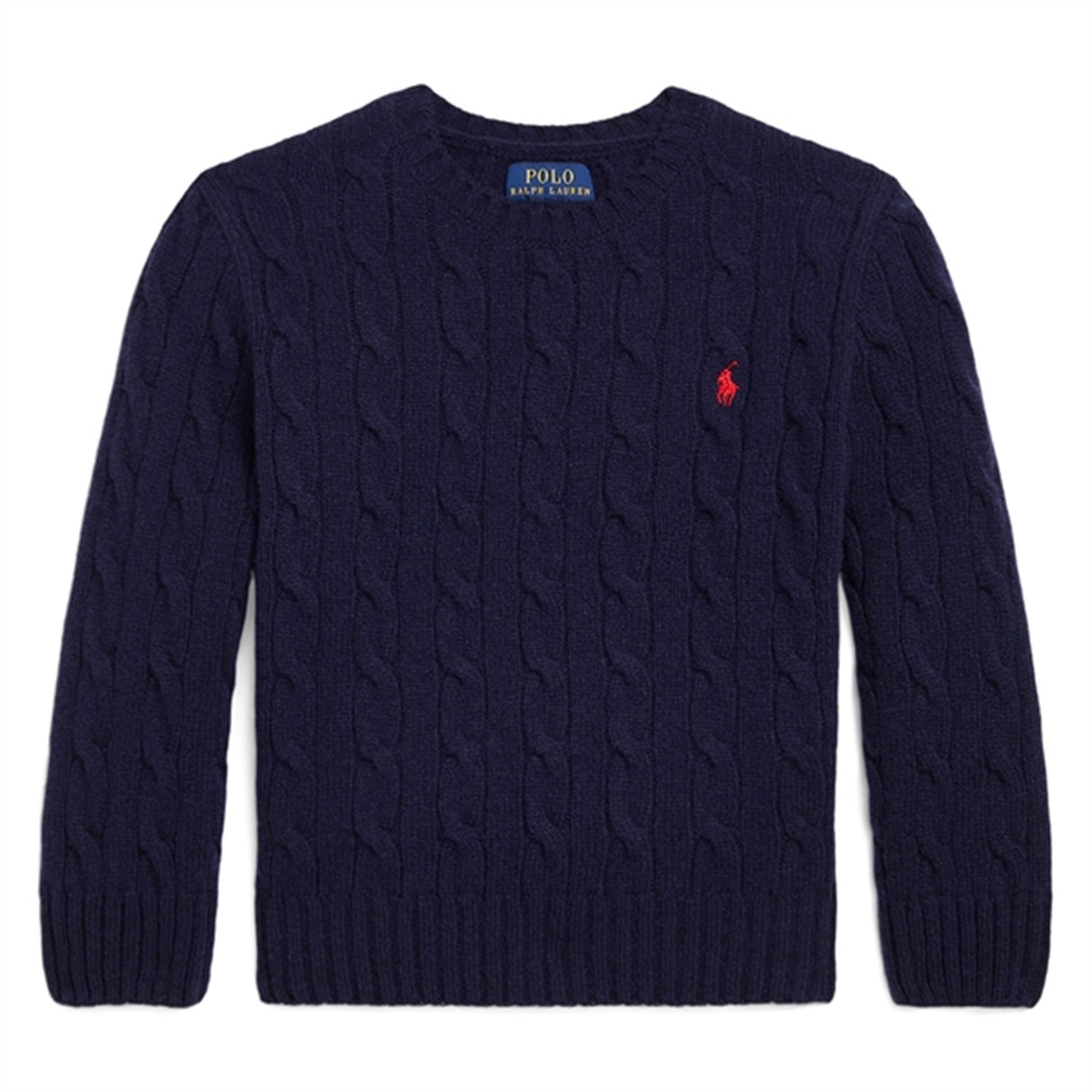 Polo Ralph Lauren Boy Long Sleeved Knit Cable Sweater Pullover Hunter Navy