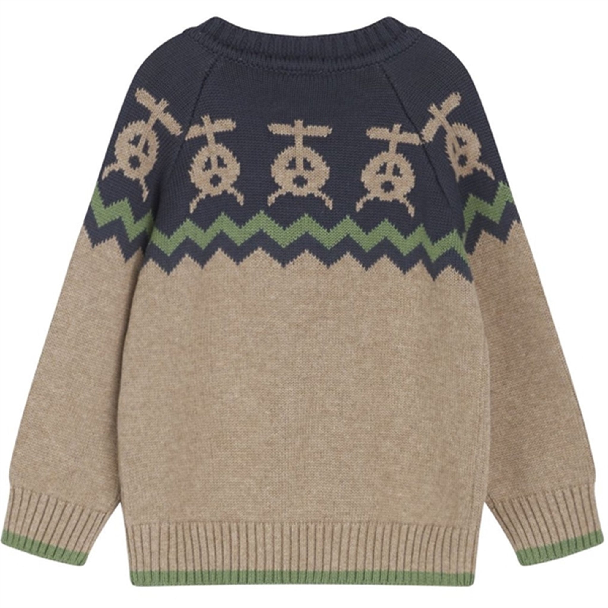 Hust & Claire Mini Deer Brown Melange Porter Strikk Sweater 2