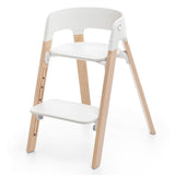 Stokke® Steps™ Chair White Natural inkl. Bouncer i Grey Clouds 4