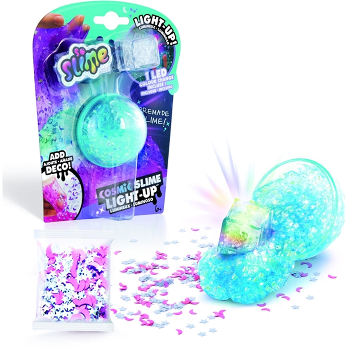 So Slime Luminous Cosmic Crunch Slime Blå 3